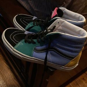 Euc Womens Multi Colored High Top Vans